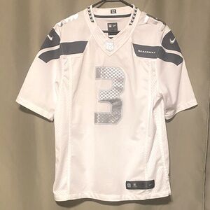 Seattle Seahawks Russell Wilson #3 Nike Team Limited Platinum Fan Jersey Men’s M